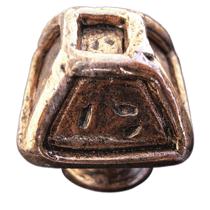 Emenee MK1243-ABS Prestige Collection Square Forged Knob 1-1/4 inch x 1-1/4 inch in Antique Bright Silver Foundry Series